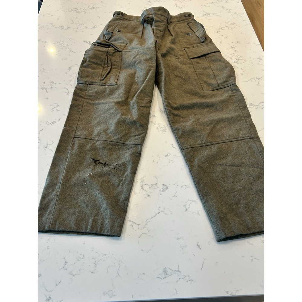 1963 West German Bundeswehr Wool Field Trousers Army Pants Moth Damage See Pics